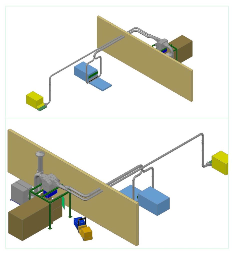 Impianti aspirazione sfridi cartone da fustellatrici rotative
