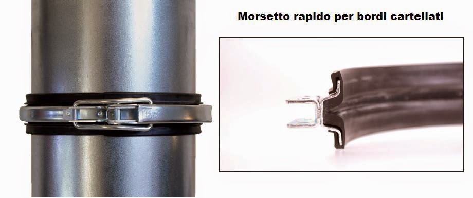 morsetto con guarnizione per tubi