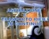 Aspirazione e trasporto pneumatico di rifili continui.